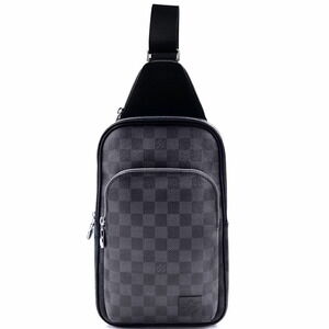 Louis Vuitton Avenue Sling Body Bag Crossbody Graphite Black